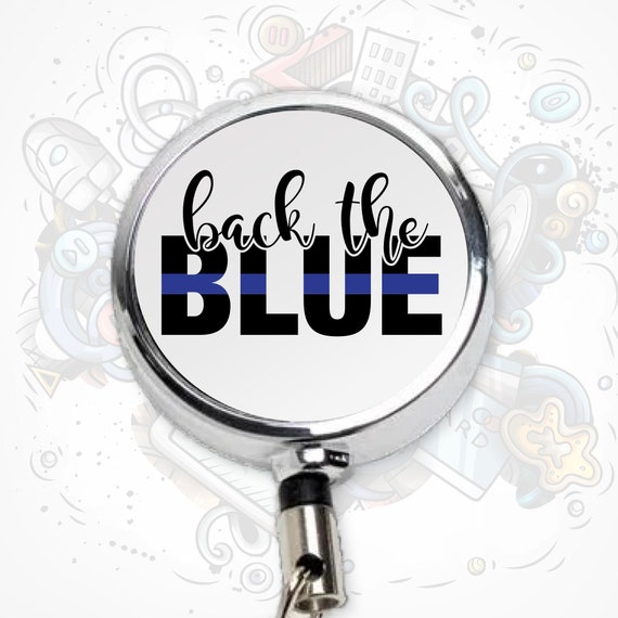 Back the Blue Gift, Police Badge Reel, Retractable Badge Reel, First  Responder Gift, Thin Blue Line Gift, LEO Gift, Police Wife Badge Reel 