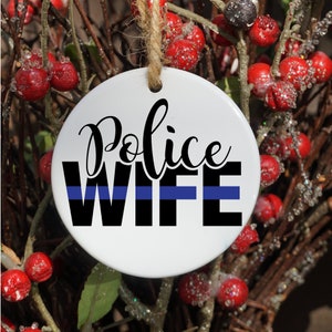 CEZII Personalized Police Christmas Ornament 2023, Police Officer Gifts,  God Bless The Police Hanging Ornament, Cop Gifts for Policeman Man Women