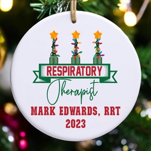 Respiratory Therapist Christmas Ornament, Respiratory Therapist Gift, Respiratory Therapy RRT Gift, Respiratory Therapist Graduation Gift