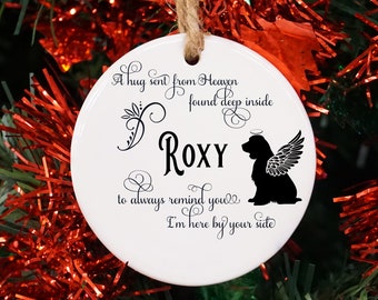 Personalized Dog Christmas Ornament, Dog Memorial Gift, Custom Pet Ornament, Personalized Dog Memorial Ornament, Loss of Pet Sympathy Gift