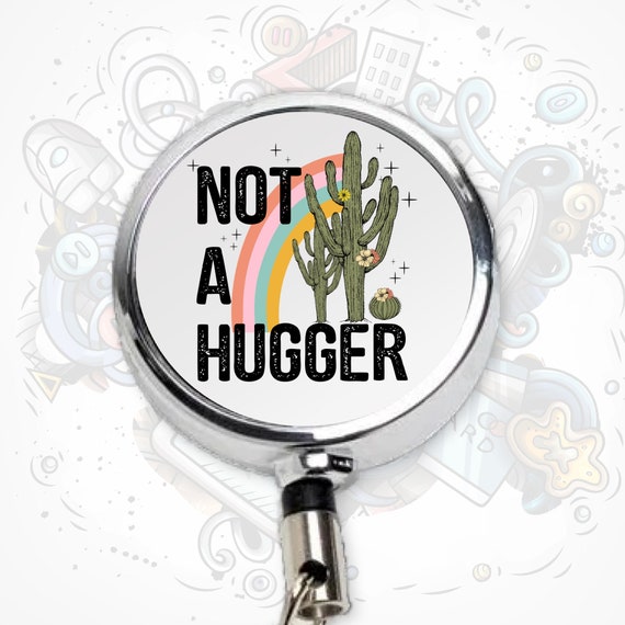 Funny Sarcastic Badge Reel: Retractable ID Holder for Nurses, Healthcare Staff, Teachers, and Office Workers