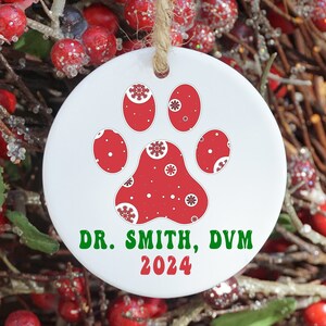 Veterinarian Christmas Ornament Gift, Vet Tech Ornament, Vet Staff Christmas Gift, Vet Office Appreciation Gift, Vet Office Ornament Gift
