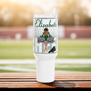Cheer Travel Water Bottle, Custom Cheerleader Tumbler Gift, Custom Cheer Tumbler, Cheerleading Mom Gift, Personalized Cheer Team Group Gift
