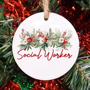 Social Worker Christmas Ornament Gift, Social Worker Graduation Gift, LMSW Christmas Gift, Christmas Gift for Therapist and Counselor, LCSW