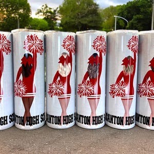 Cheer Travel Water Bottle, Custom Cheerleader Tumbler Gift, Custom Cheer Tumbler, Cheerleading gift, Personalized Cheer Team Tumbler Gift