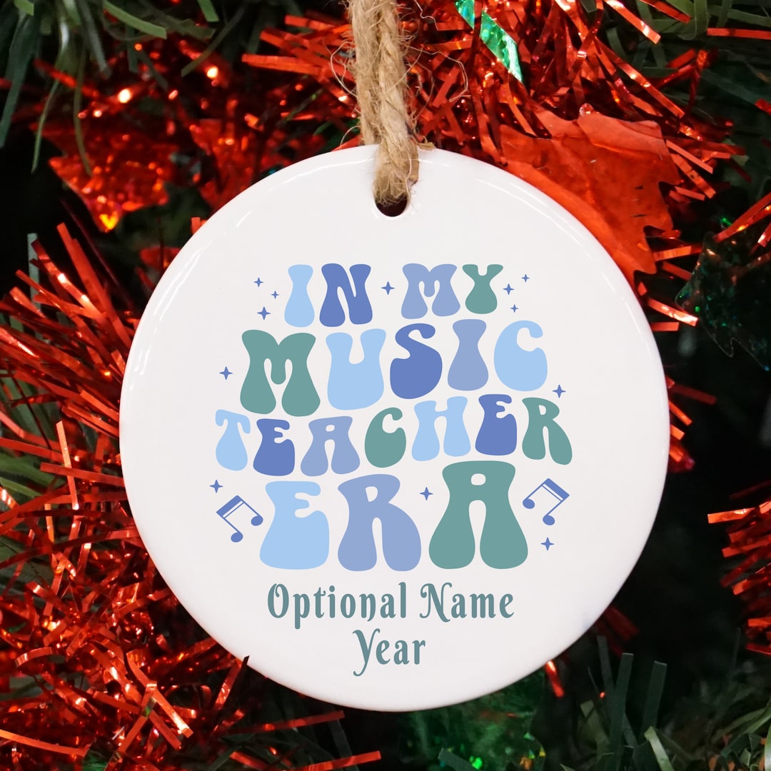 Music Teacher Christmas Ornament Gift, Custom Music Teacher Ornament Gift,