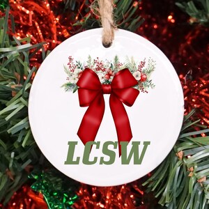 Social Worker Christmas Ornament Gift, Social Worker Graduation Gift, LMSW Christmas Gift, Christmas Gift for Therapist and Counselor, LCSW