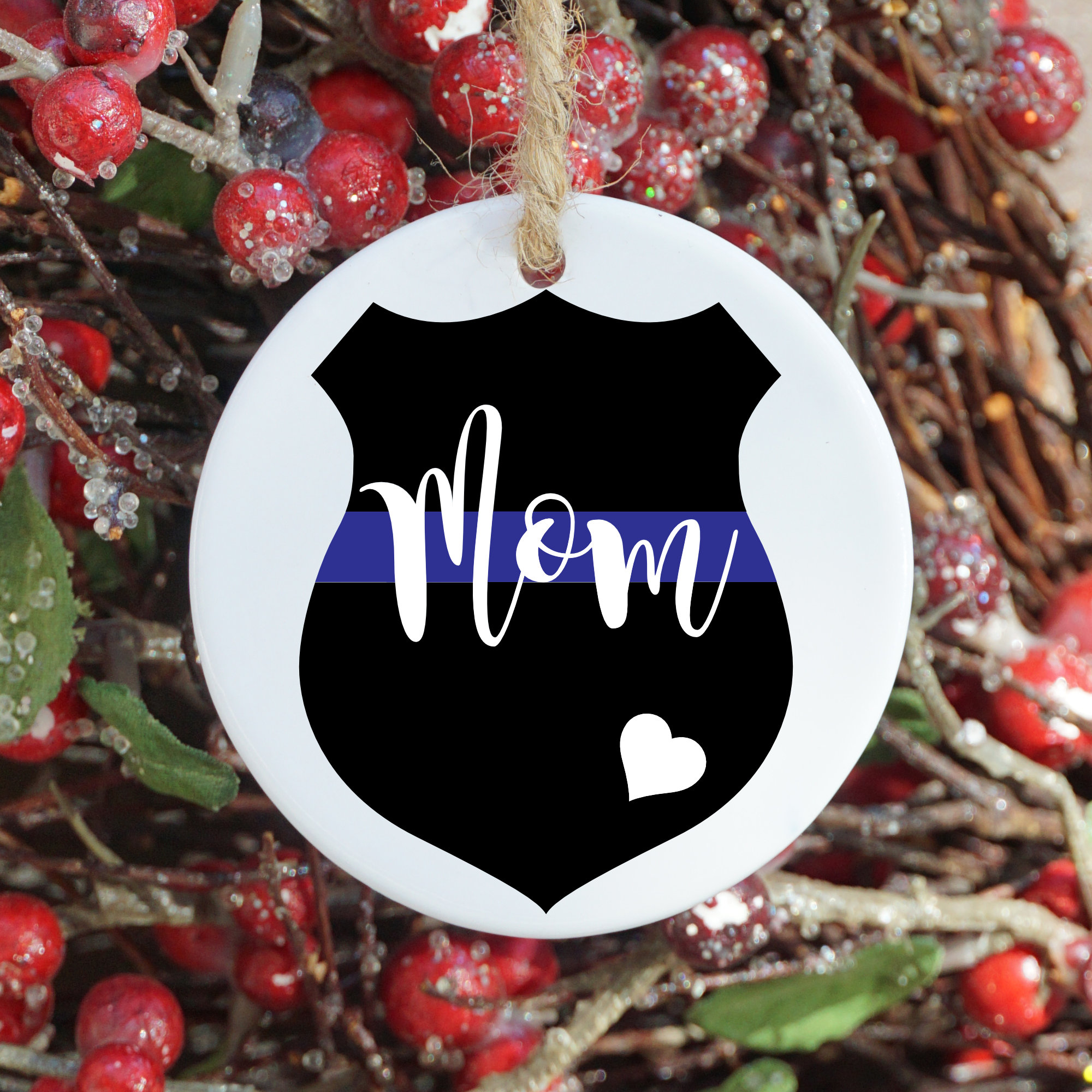 Polizei Mom Ornament Polizei Mama Geschenk Polizei Mama Etsy