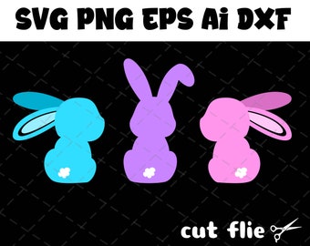 Easter Bunny SVG, Happy Easter, Cricut Silhouette Cut File