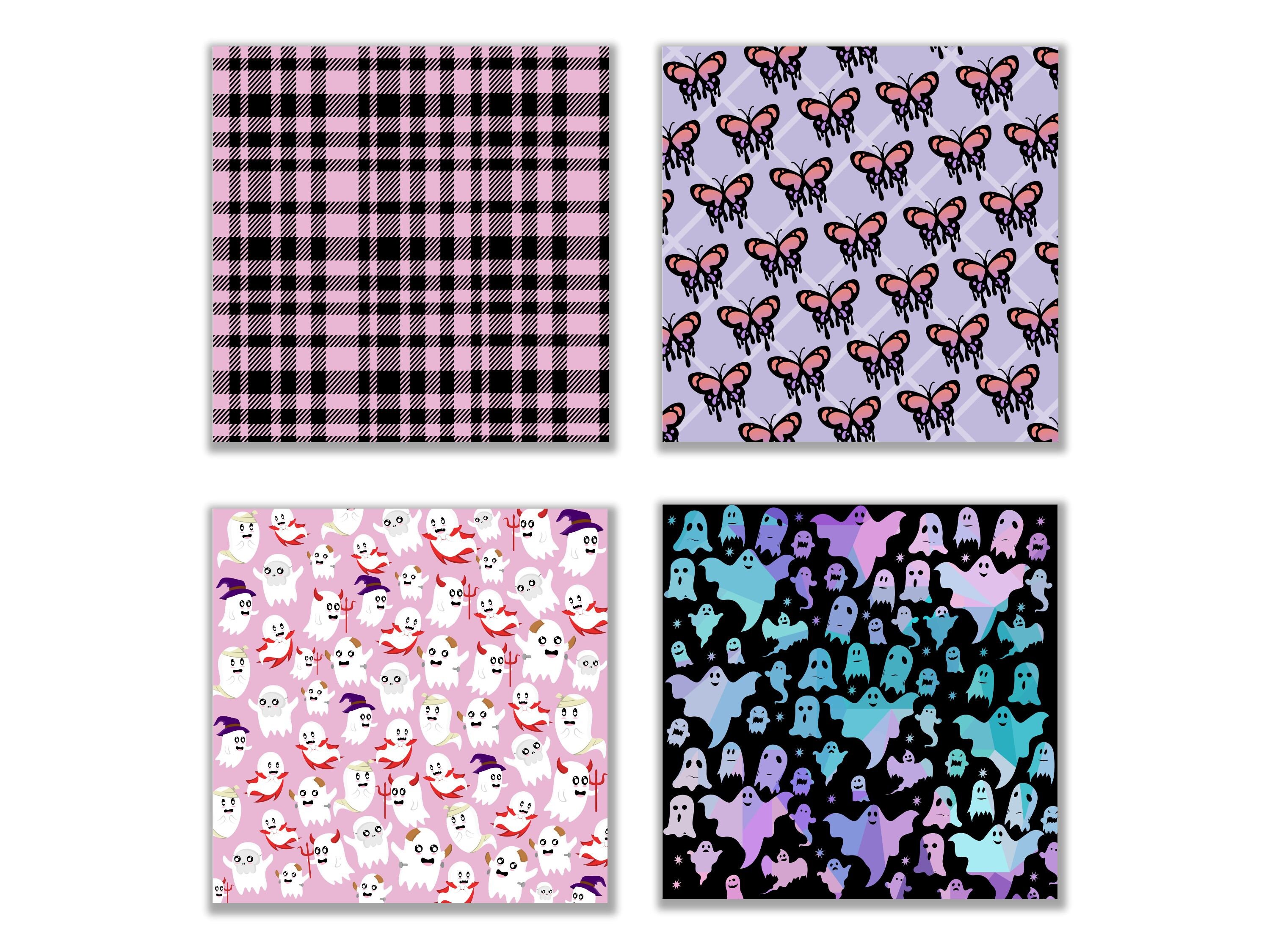 Pink & Purple Halloween Digital Paper Pack, Trick or Treat With ...