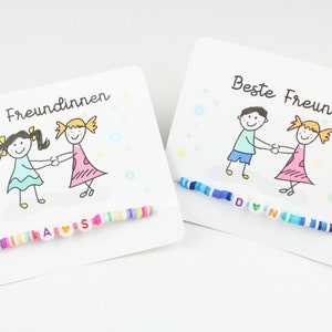 Friendship Bracelet "Best Friends" and "Best Friends" for children - customizable - school enrollment - different colors