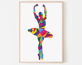 Colourful Printable Pdf Ballet Wall -