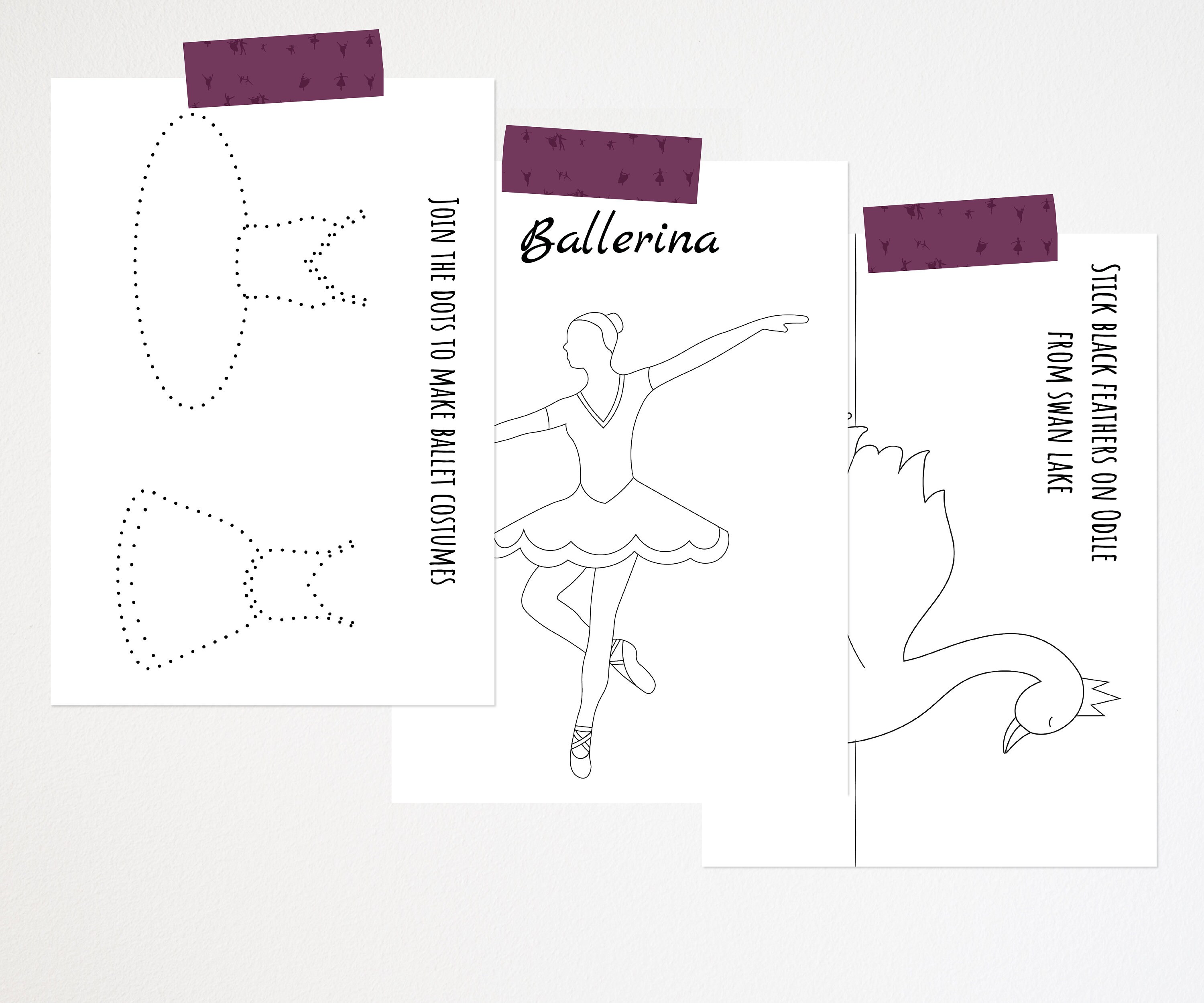 Toddler ballet activity pack digital download preschool | Etsy