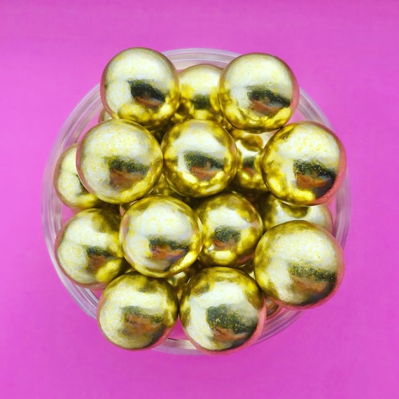 16 X 20mm Metallic Gold Chocolate Balls Metallic Gold Etsy UK