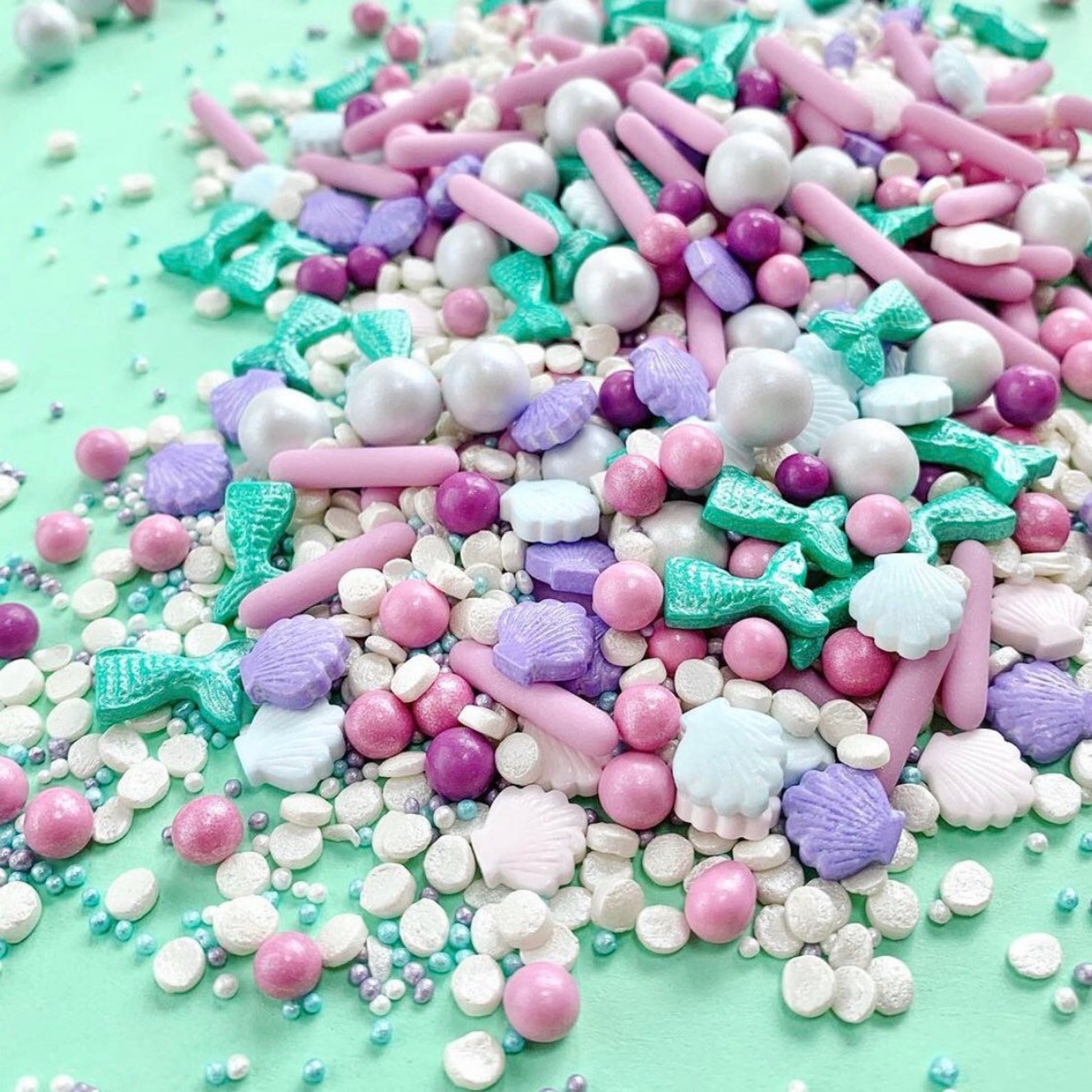 Purple Mermaid Sprinkle Mix Mermaid Sprinkles Cake Etsy