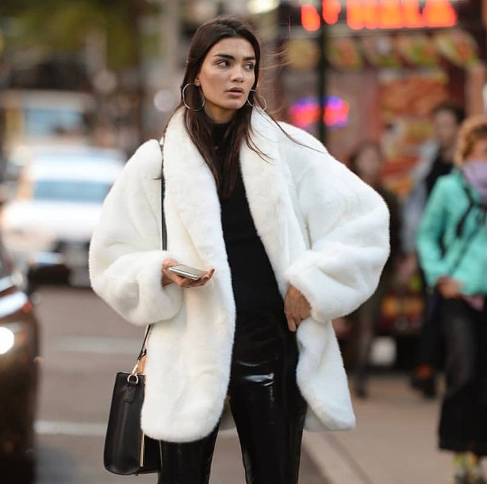 Glamorous White Faux Fur Coat for Woman Cozy Faux Fur Coat in - Etsy