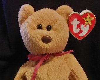 Curly Ty Beanie Bear with MANY ERRORS!