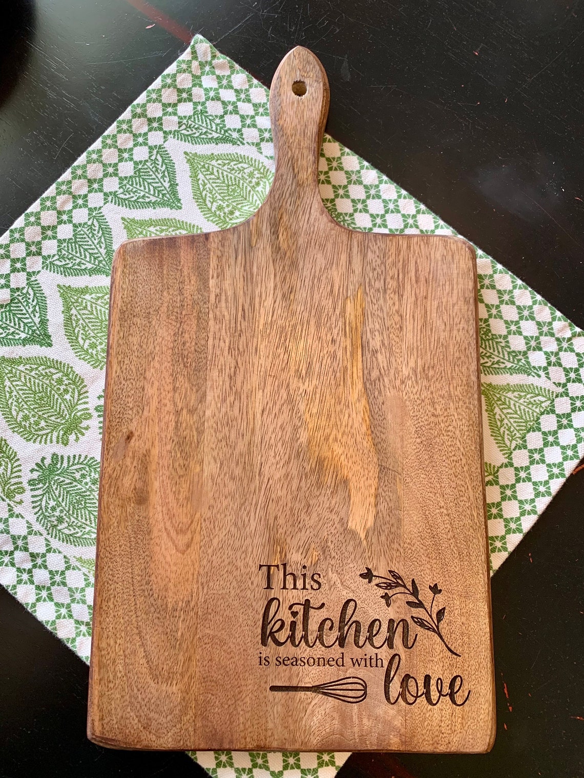 Laser Engraved Acacia Cutting Board Etsy