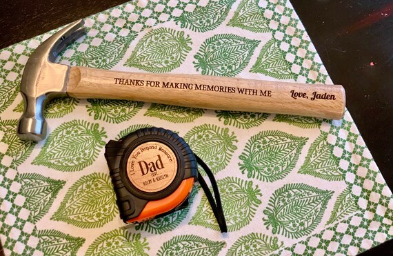 Personalised hammer and tape measure deals