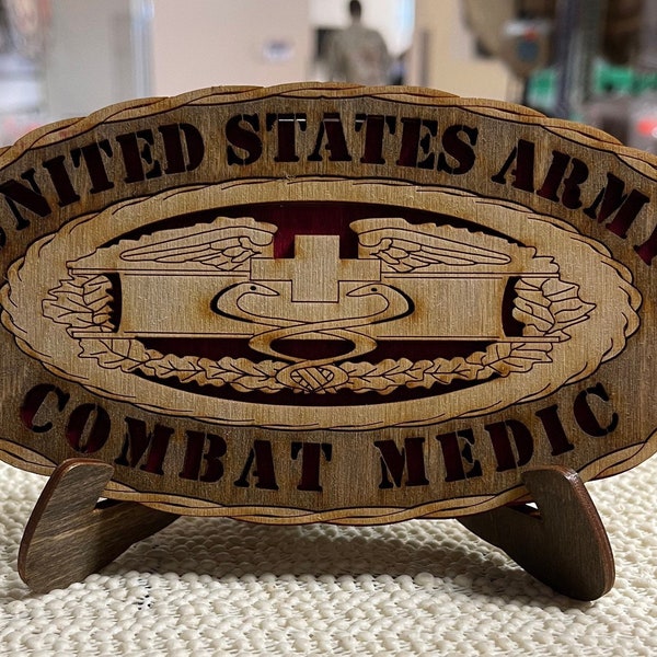 United States Army Combat Medic desktop plaque