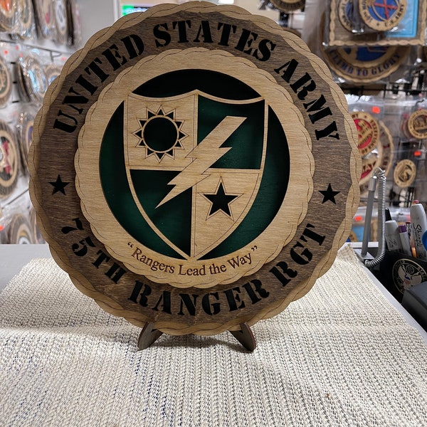 75th Ranger Regiment "Rangers Lead The Way" large plaque