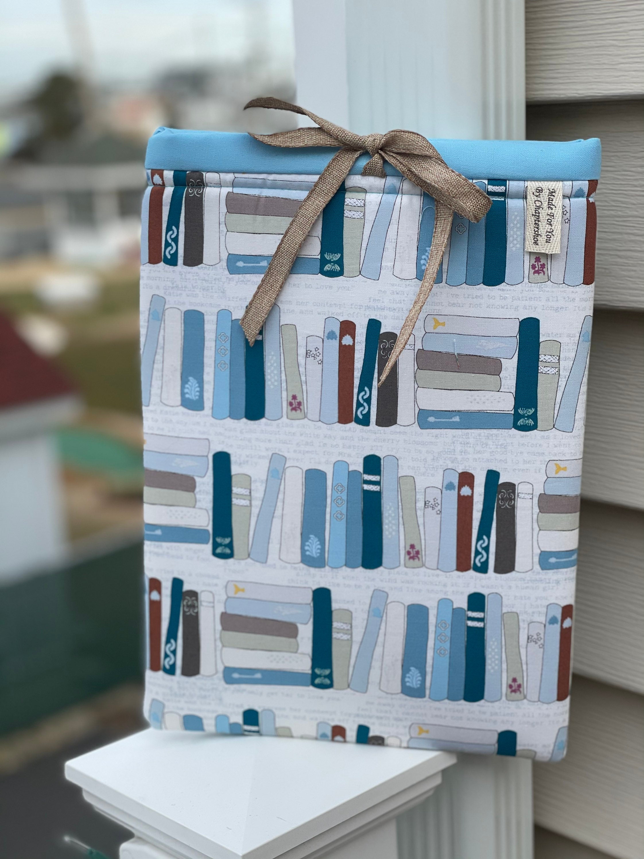 Blue book large book sleeve bookish book sleeve padded book Etsy