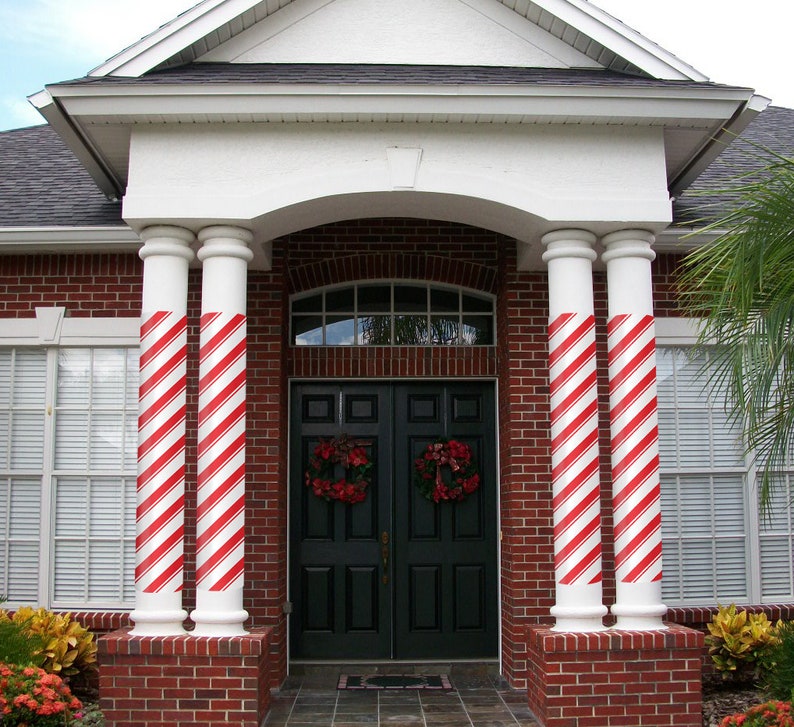 Huggits Candy Cane Column Wrap Etsy