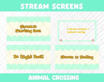 Animal Crossing Stream Screens - for Twitch or Facebook Streaming