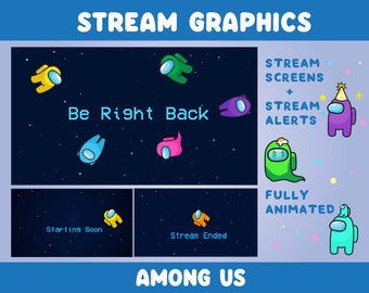 Among Us Animated Stream Screens and Alerts
