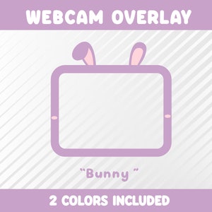 Söt kaninwebbkameraöverlägg - för Twitch- eller Facebook-streaming