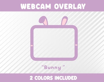 Cute Bunny Webcam Overlay - for Twitch or Facebook Streaming