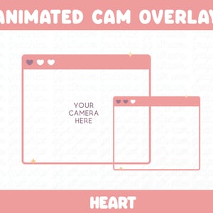 Animated Hearts Webcam Overlay - for Twitch or Facebook Streaming