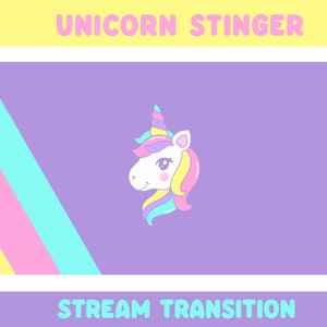 Unicorn Stream Transition | Animated Twitch Stream Stinger | Stream Stinger for Twitch and Facebook Gaming
