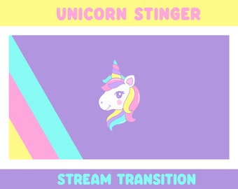 Unicorn Stream Transition: Animated Twitch Stinger (WebM)