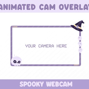 Animated Halloween Webcam Overlay - for Twitch Streaming | Purple Animated Stream Overlay