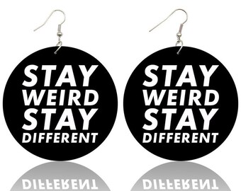 Gift For Weird People Stay Weird Ring Embrace Yourself Gift For Introvert Be Unique Socially Awkward