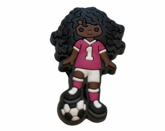 Soccer Girl Shoe Charm