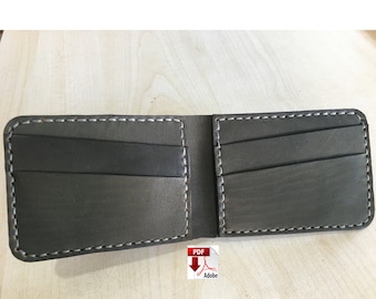 Wallet pattern, Wallet template, Leather PDF, Minimalist Wallet pattern, Wallet PDF, Leather Bifold Wallet,Pattern Template.Digital Download