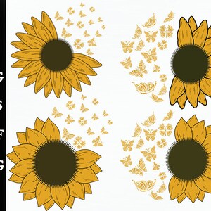 Sunflower svg. flower svg, Sunflower svg files, cricut sunflower, sunflower cut file. cut file cricut.
