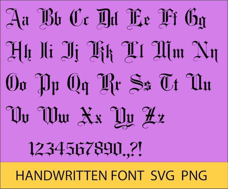 Old English Font Svg. Font Svg. Old English Font Svg Bundle. Old