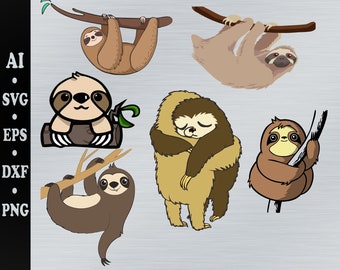 sloth svg, sloth bundle svg . sloth cut file. sloth clipart.baby sloth.