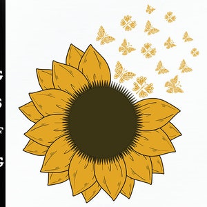Sunflower svg. flower svg, Sunflower svg files, cricut sunflower, sunflower cut file. cut file cricut.
