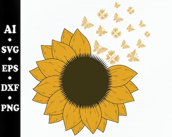 Sunflower svg. flower svg, Sunflower svg files, cricut sunflower, sunflower cut file. cut file cricut.