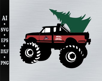 Chrismas truck svg. red chrismas truck svg.  Chrismas truck silhouette