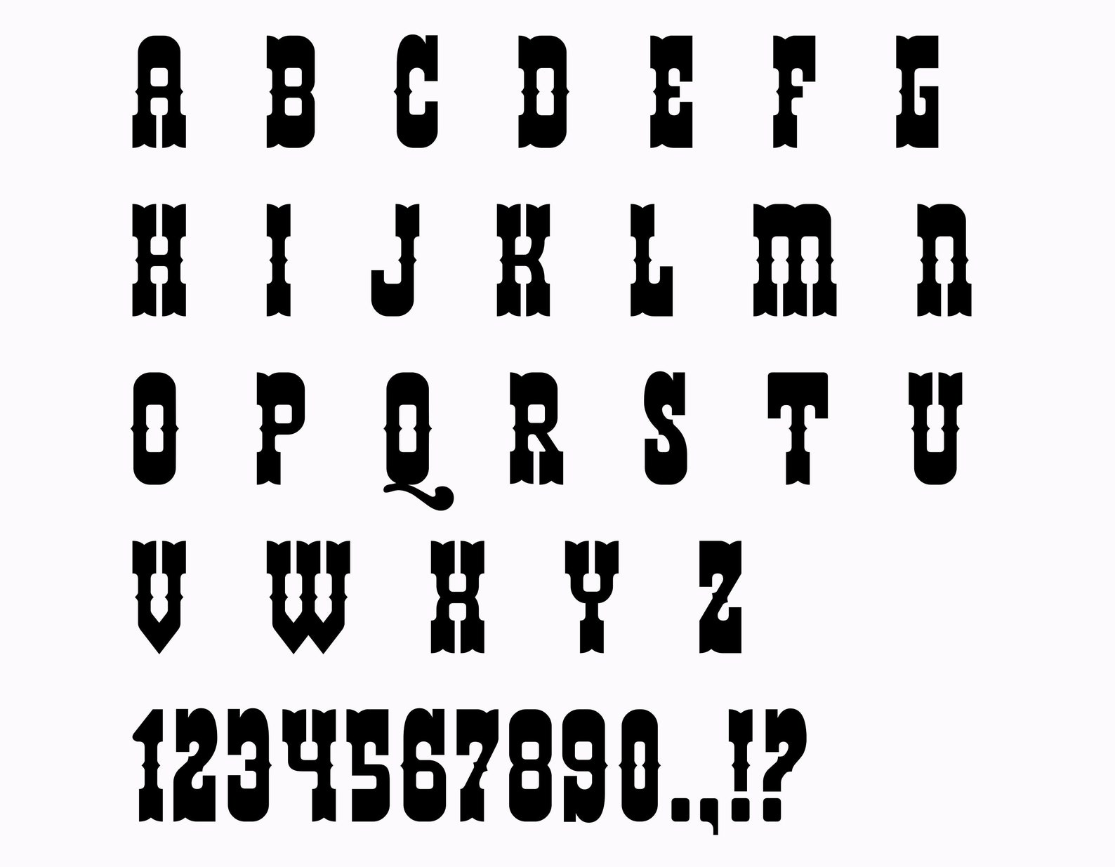 Western Font. Western Fonts Collection . Font for Cricut. Silhouette