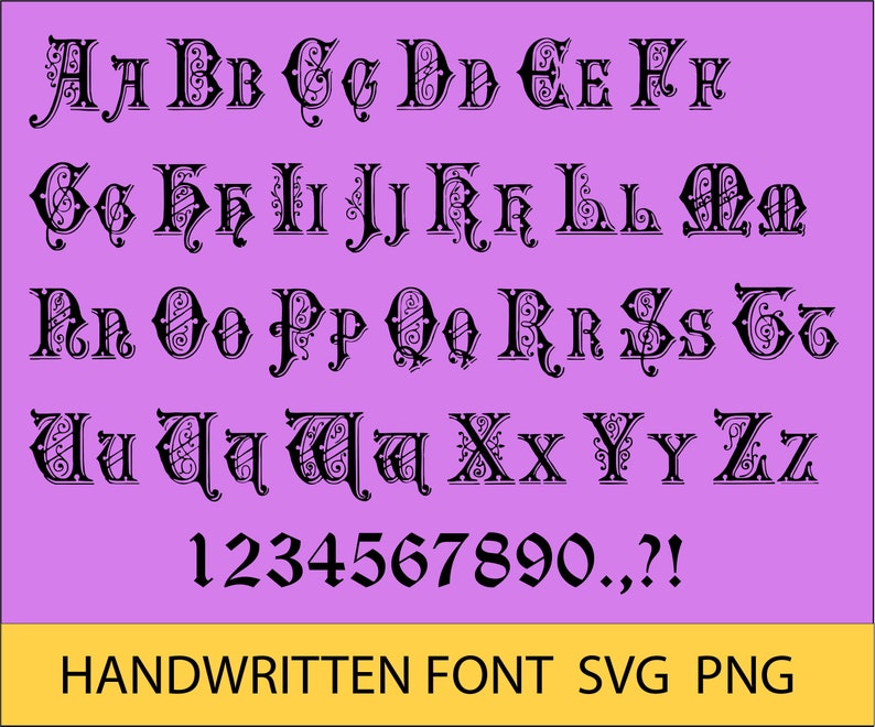 Old English Font Svg. Font Svg. Old English Font Svg Bundle. Old