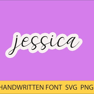 jessica schriftart. handgeschriebene Schrift svg. schriftart für cricut.