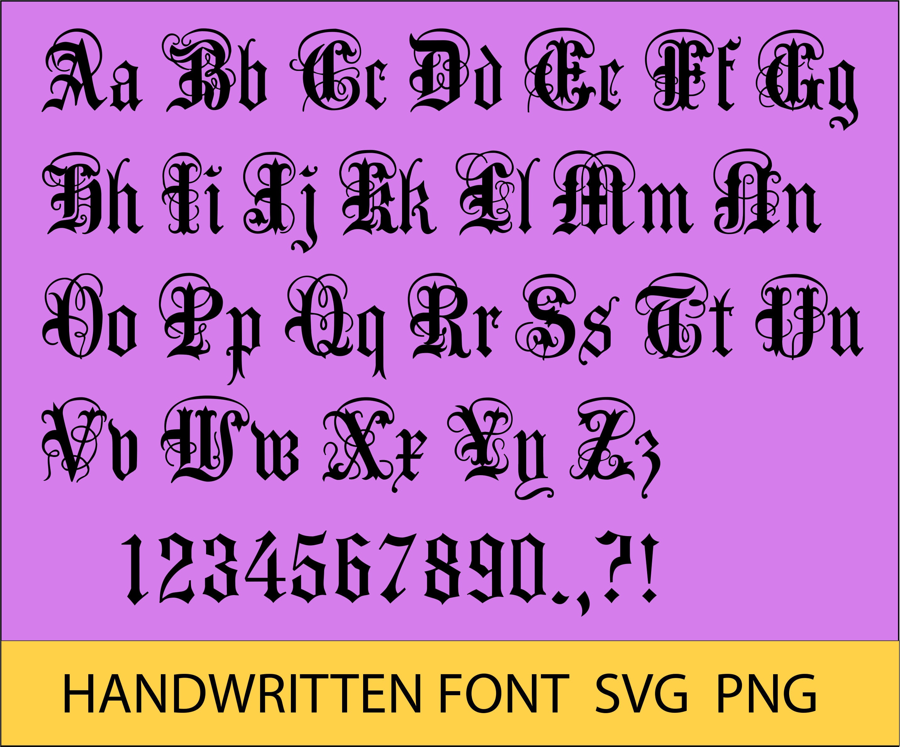 Old English Font Svg. Font Svg. Old English Font Svg Bundle. Etsy Finland