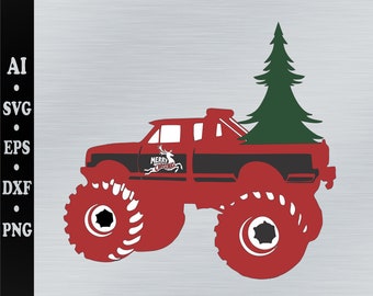 Chrismas truck svg. red chrismas truck svg.  Chrismas truck silhouette