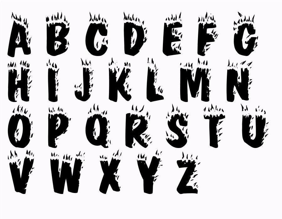 Fire Font. Flame Font Bundle 14 Fonts. Font for Cricut.🥡 Explore o